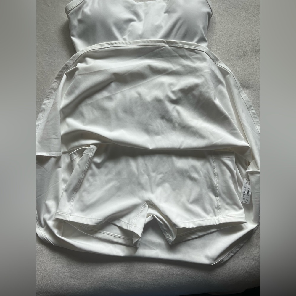 Halara Backless Cut Out Twisted Side Pocket 2-in-1 Mini Barre Ballet Dance Dress - Picture 4 of 5